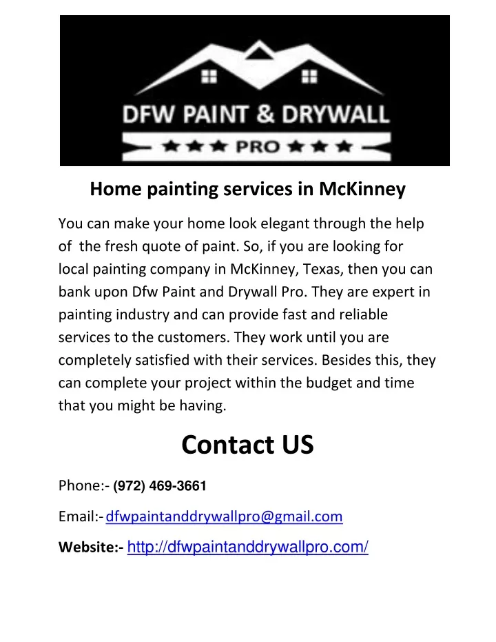 home painting services in mckinney