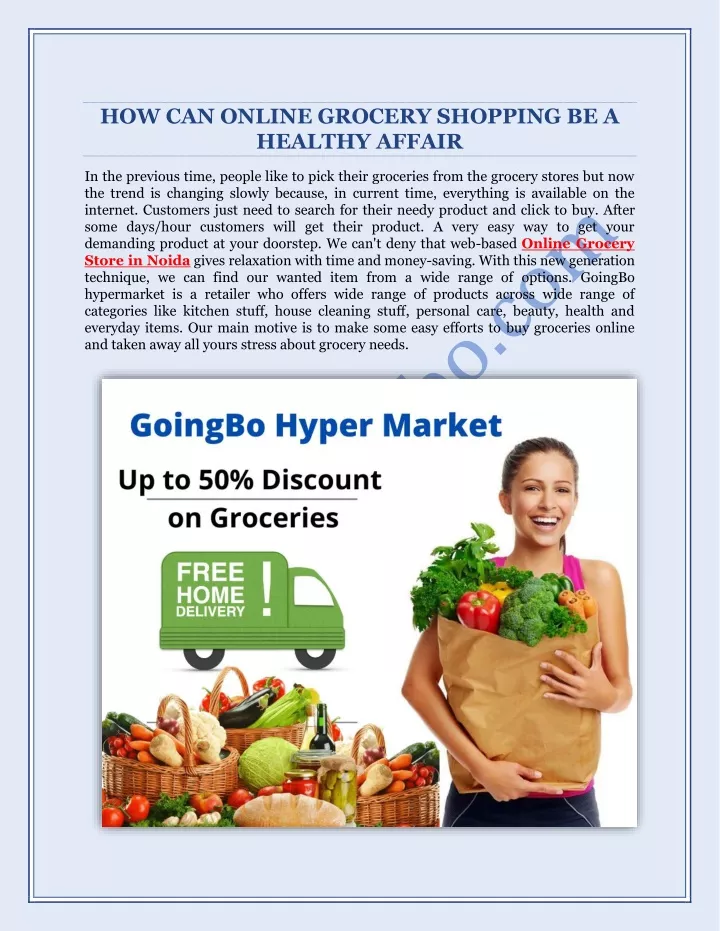 how can online grocery shopping be a healthy