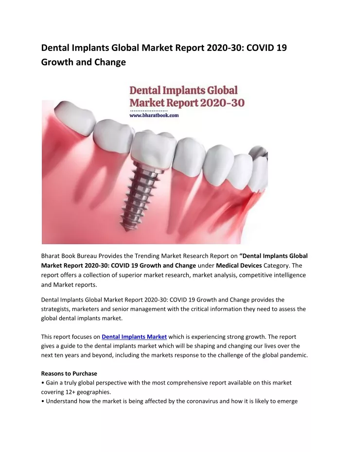 dental implants global market report 2020