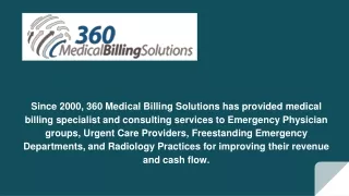 Florida Emergency Physicians Billing Services - 360 Medical Billing Solutions