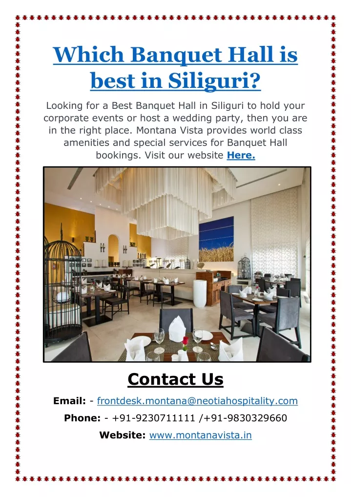 which banquet hall is best in siliguri
