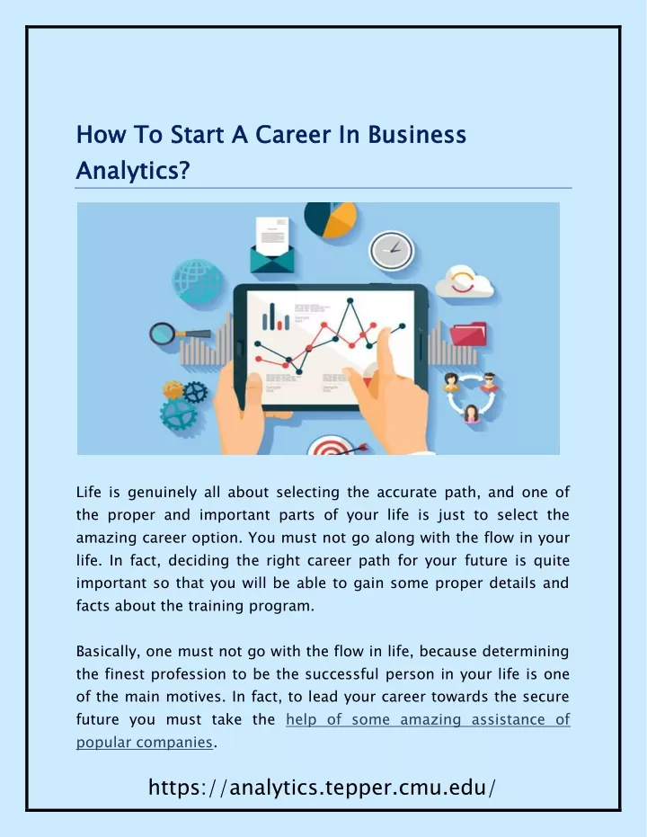 how to start a career in business analytics