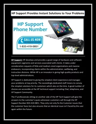 HP Support Provides Instant Solutions to Your Problems
