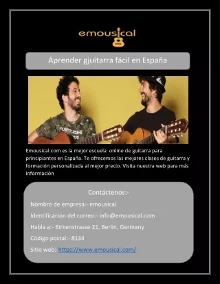 Clases de guitarra para principiantes en España