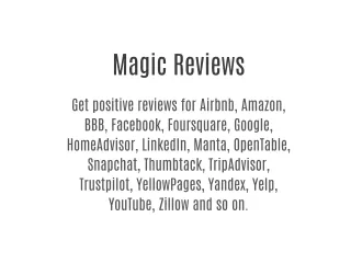 Magic Reviews