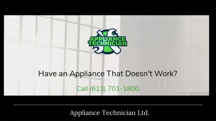 appliance technician ltd