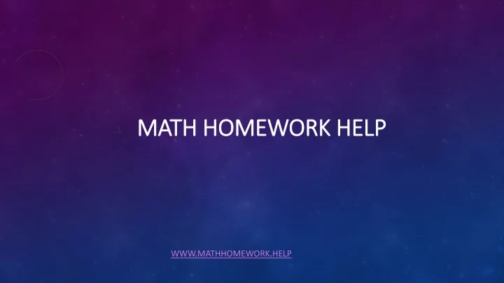 math homework help
