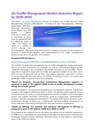 the report air traffic management market