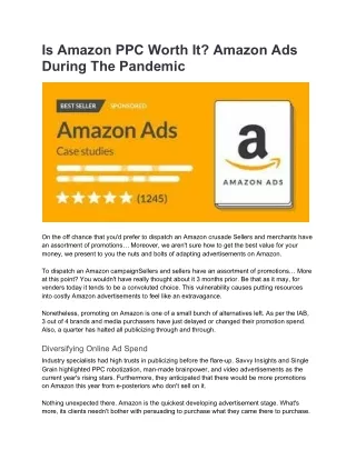 is amazon ppc worth it amazon ads during