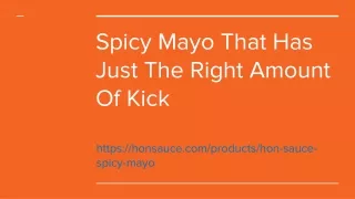 Hon Sauce - Spicy Mayo
