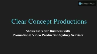 Showcase Your Business with  Promotional Video Production Sydney Services