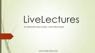 Live Lectures