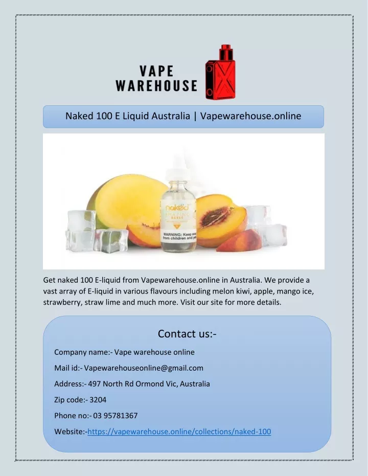 naked 100 e liquid australia vapewarehouse online