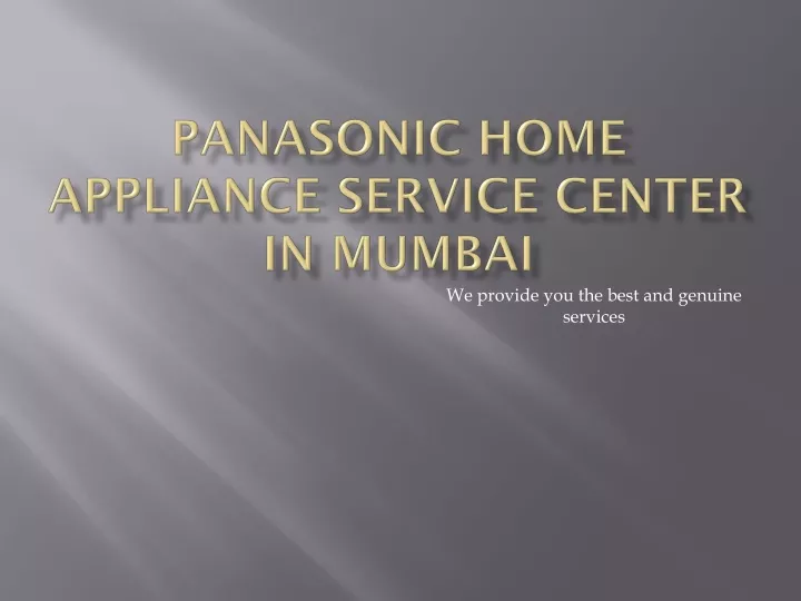 panasonic home appliance service center in mumbai