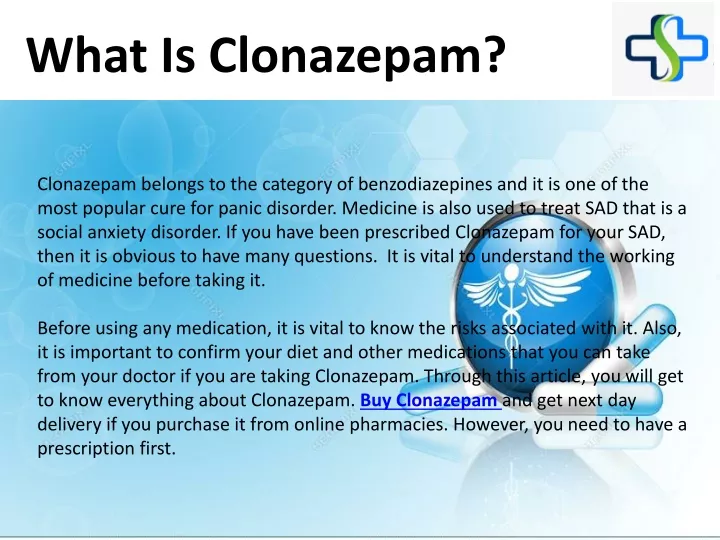 what is clonazepam