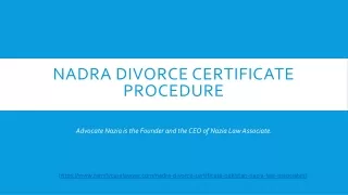 Let Guide the People about Divorce Certificate Nadra – Advocate Nazia