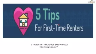 5 TIPS FOR FIRST TIME RENTERS BY RERA PROJECT