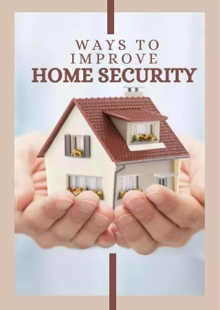 Ways To Improve Home Security