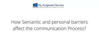 how semantic and personal barriers affect
