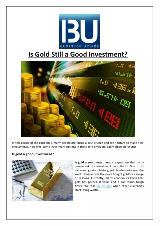 is gold still a good investment