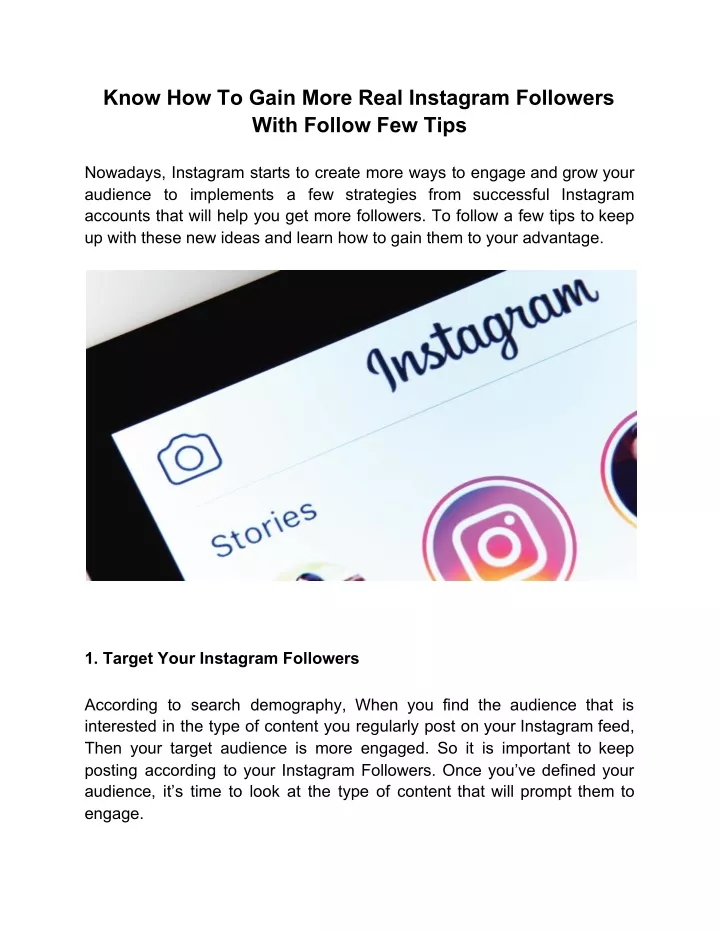 know how to gain more real instagram followers