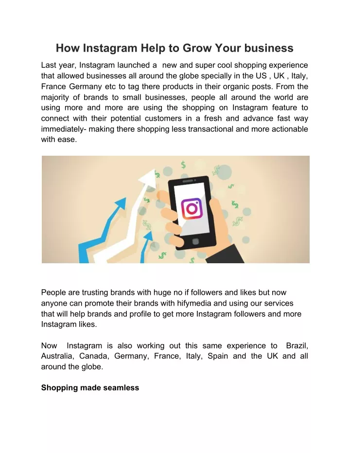 how instagram help to grow your business