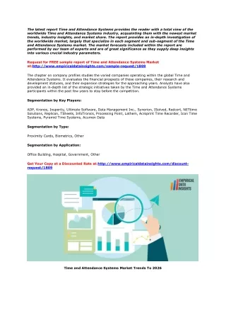 the latest report time and attendance systems