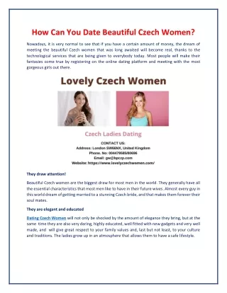 Best Tips to Follow Beautiful Czech Ladies Dating