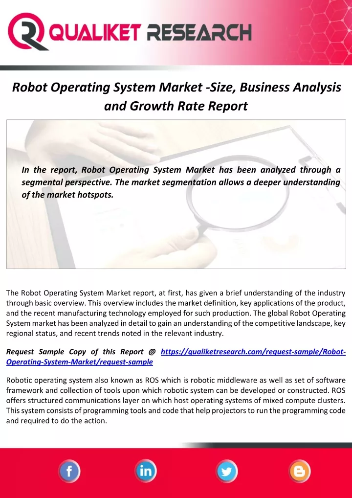 robot operating system market size business