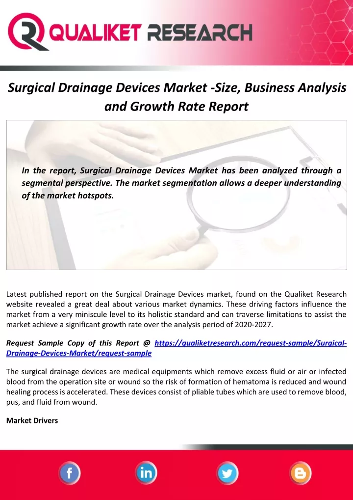 surgical drainage devices market size business