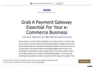 Grab A Payment Gateway Essential For Your e-Commerce Business