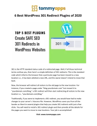 6 best wordpress 301 redirect plugins of 2020