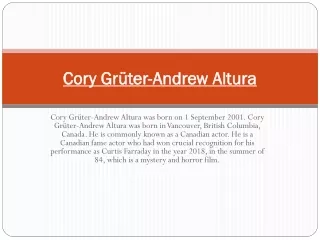 cory gr ter andrew altura