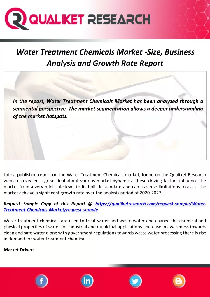 water treatment chemicals market size business