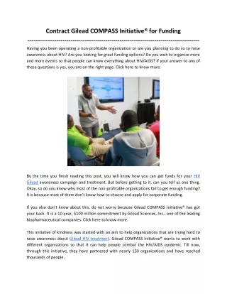 contract gilead compass initiative for funding