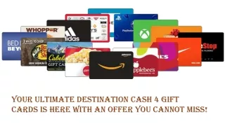 Want to Earn Quick Cash Online? Check Out Cash 4 Gift Cards Today!