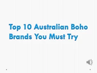 Top 10 Australian Boho Brands You Must Try