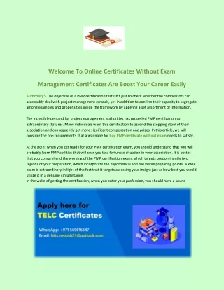 Management Certificates Are Boost Your Career Easily
