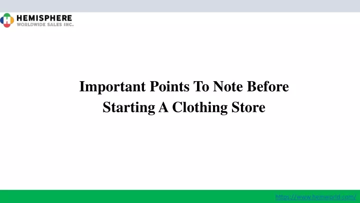 important points to note before starting a clothing store