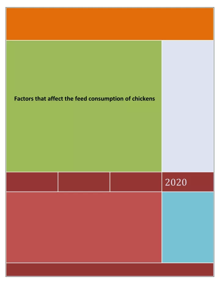 factors that affect the feed consumption