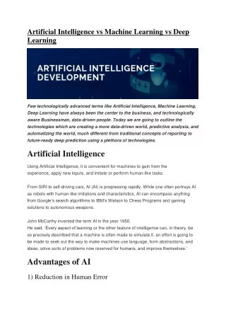 Artificial Intelligence