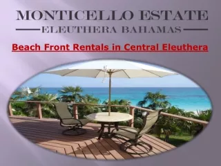 Beach Front Rentals in Central Eleuthera