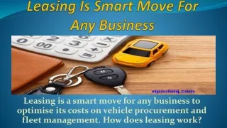 Leasing Is Smart Move For Any Business