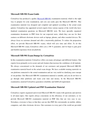 Microsoft MB-901 Exam Guide