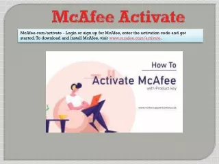 McAfee.com/Activate | Download, Install & Activate McAfee