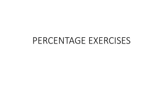 percentage exercises