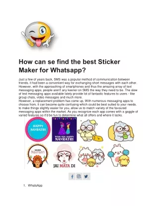 how can se find the best sticker maker