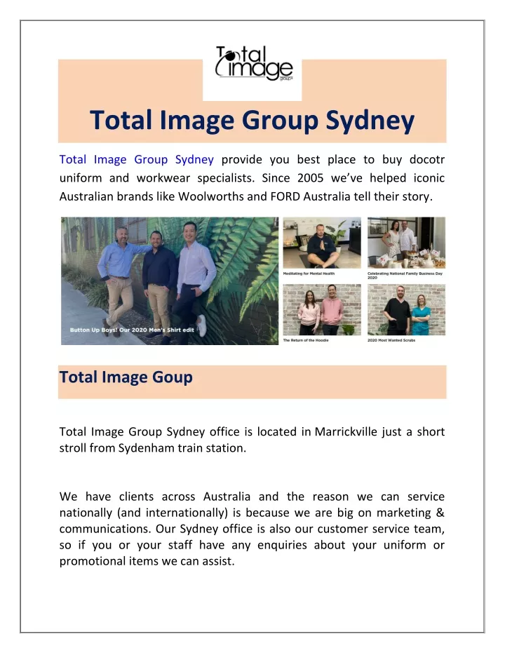 total image group sydney