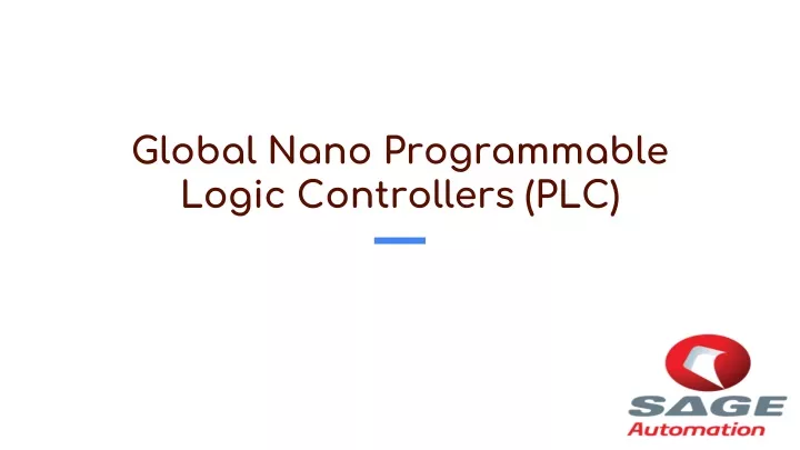 global nano programmable logic controllers plc