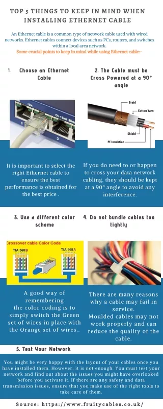 Top 5 Things to Keep in Mind When Installing Ethernet Cable